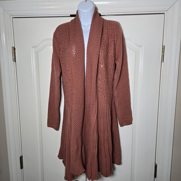 Soft Surroundings Suzette Sequin Open Cardigan Sweater Duster Size Small NWT - Picture 1 of 12